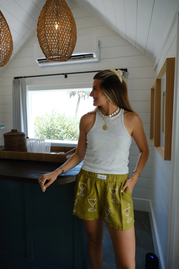 Dark Slate Gray Martini Shorts Short