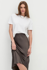 Light Gray The Favorite Skirt Midi Skirt