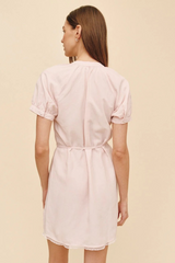 Light Gray Short Sleeve Raglan Mini Dress Mini Dress