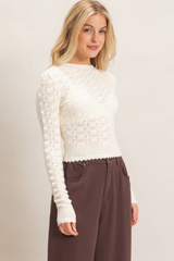 Sweet Disposition Crochet Sweater