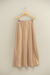 Gray Amberleigh Satin Maxi Skirt Maxi Skirt