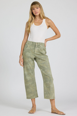 Light Gray Lasso High Rise Barrel Jean | Riviera Camo Jeans
