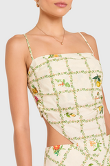 Lavender Juna Top in Trellis Print Top