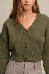 Dark Olive Green Phineas Cardigan Cardigan
