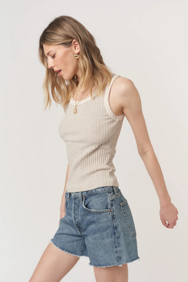 Light Gray Cooper Sweater Rib Tank Tank Top