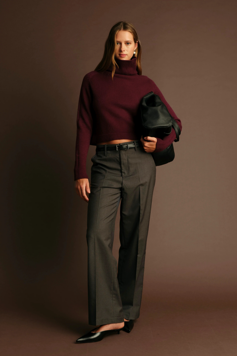Dark Slate Gray Pugliese Turtleneck Sweater Sweater
