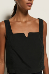Gray Crista Square Neck Tank Top