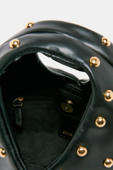 Beige Dahlia Studded Handbag Handbags