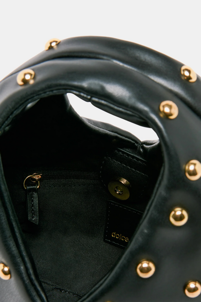 Beige Dahlia Studded Handbag Handbags