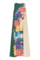 Dark Slate Gray Dani Dress in Floral Fete Midi Dress