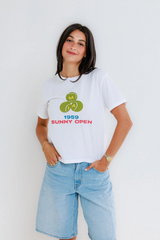 Light Gray Mia Sunny Open Everyday Tee Graphic Tee