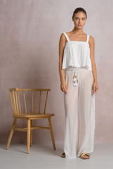 Gray Jessy Flowy Tank Tank
