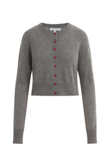 Dim Gray The Cropped Rebecca Cardigan Cardigan