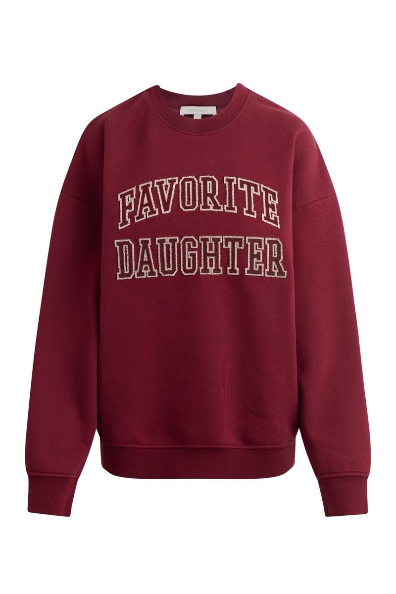 Saddle Brown The Collegiate Embroidery Sweatshirt Sweatshirt