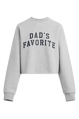 Gray The Cropped Dad's Favorite Sweatshirt Sweatshirt