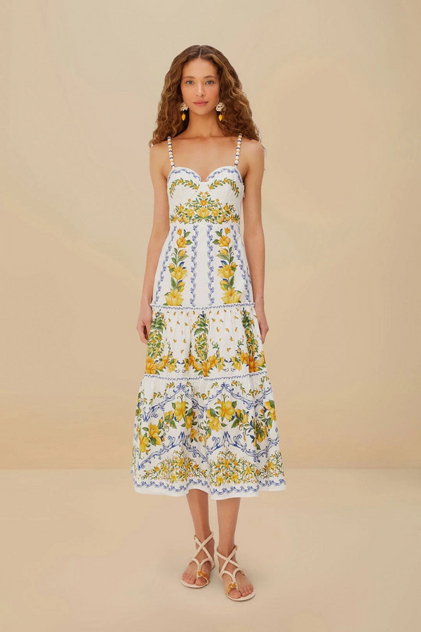 Tan Sicily Off White Midi Dress Midi Dress
