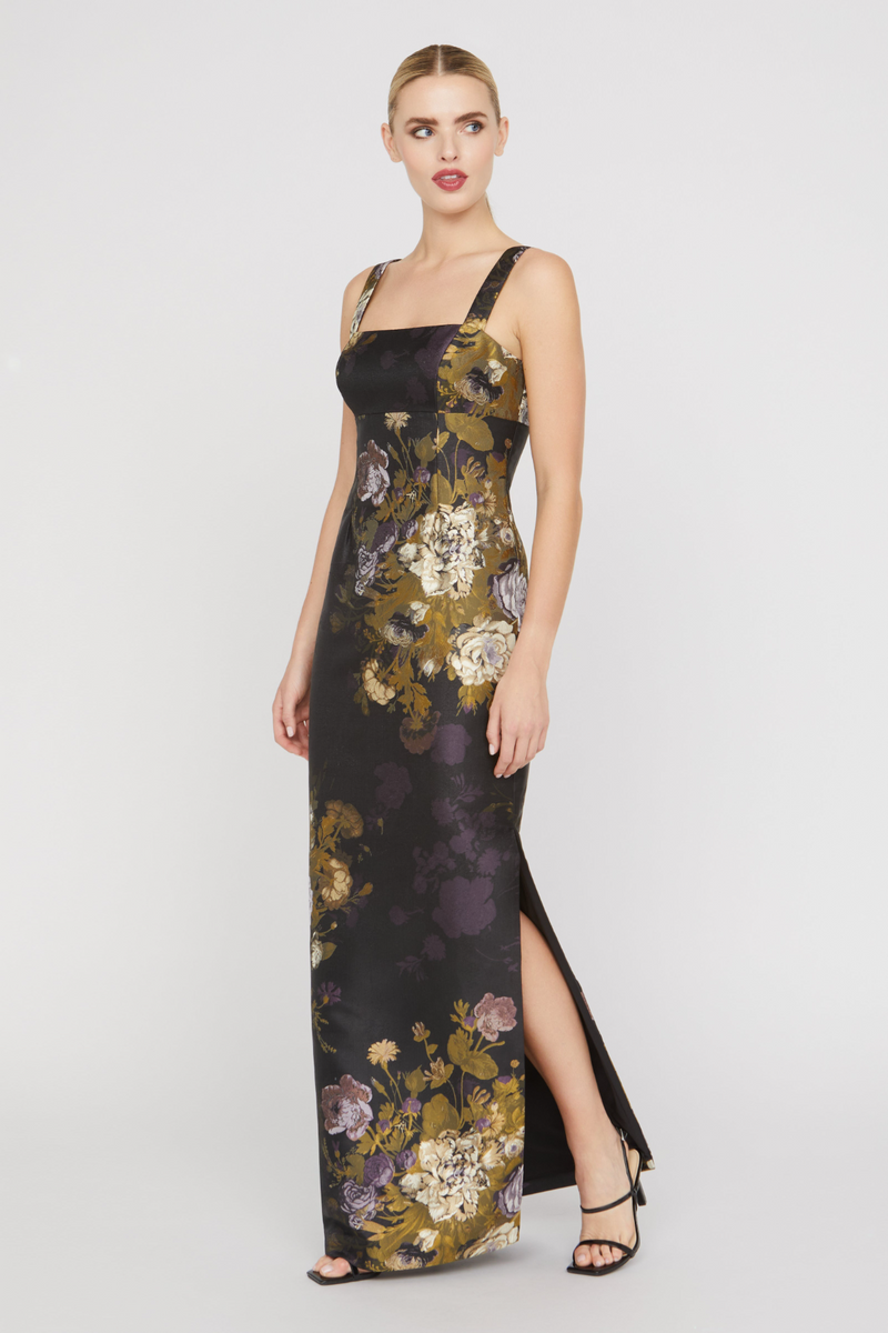 Light Gray Lilith | Column Gown Formal Gown