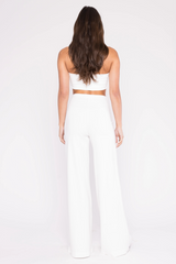White Smoke Ponte Knit Bandeau Top Top