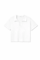 White Smoke Charlie Tennessee Jersey Collared Tee Top