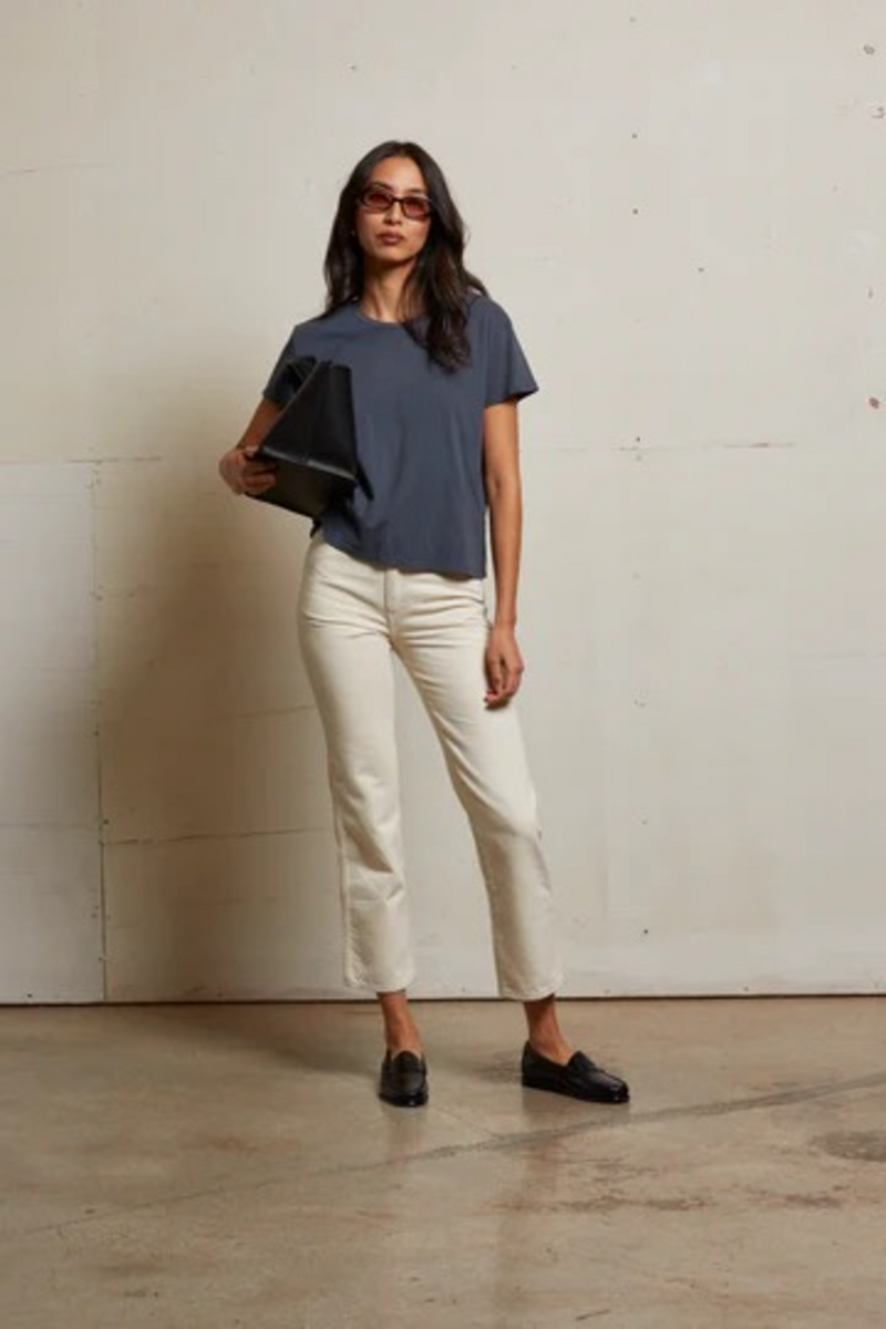 Dark Gray Harley Boxy Crew Tee T Shirt