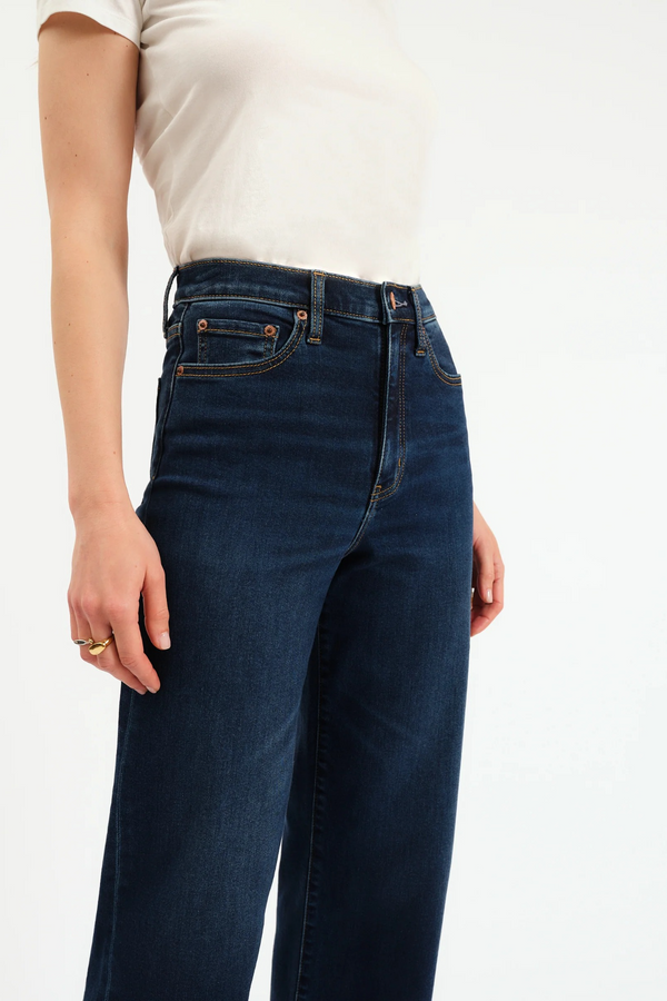 Beige Pleaser High Rise Wide Ankle | Magic Hour Jeans
