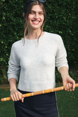 Black Stand In Cropped Sweater Sweater