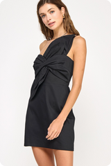 Dark Slate Gray The Knotted Petal Mini Dress Mini Dress