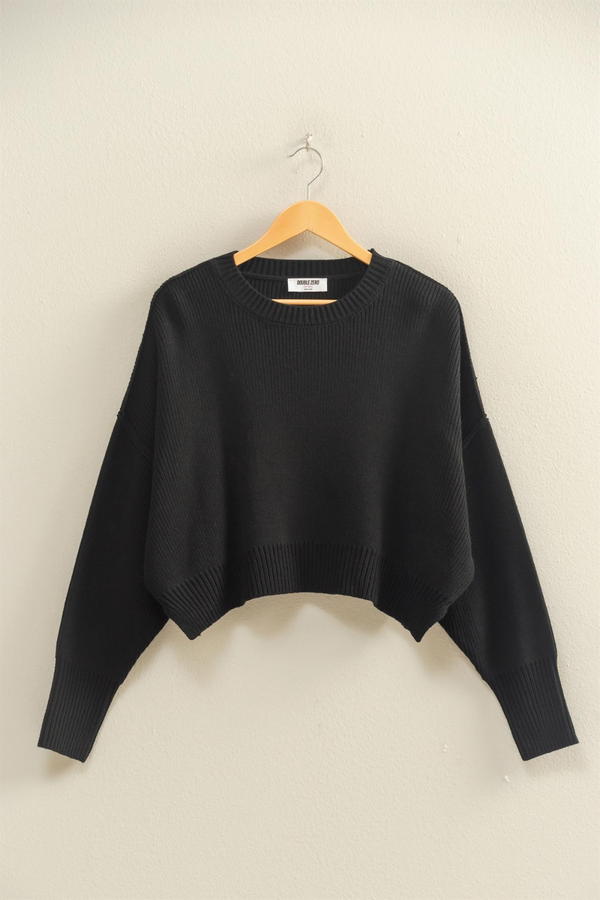 Dark Slate Gray Paulette Oversized Cropped Sweater Sweater