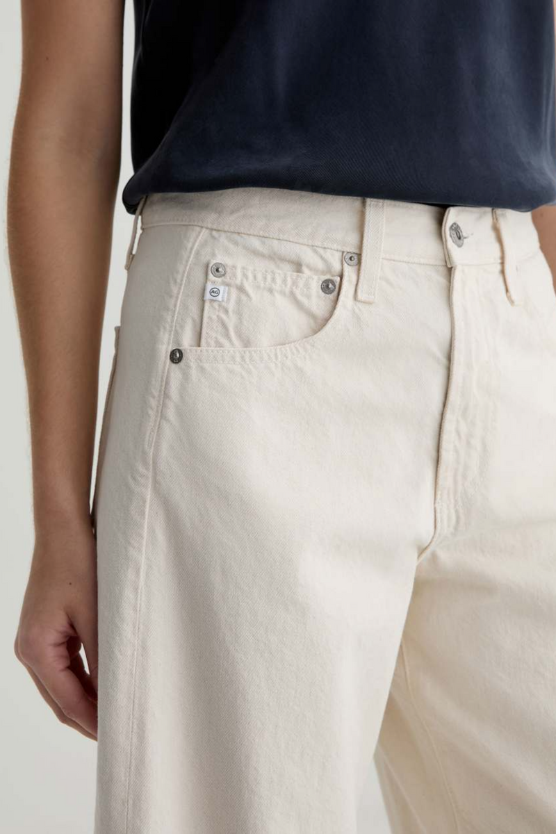 Gray Hattie Crop High Rise Barrel | Opal Stone Jeans