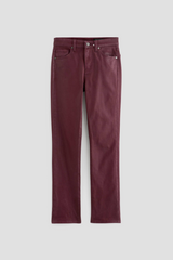 Dark Slate Gray Mari Mid-Rise Slim Straight | Leatherette Winery Pant