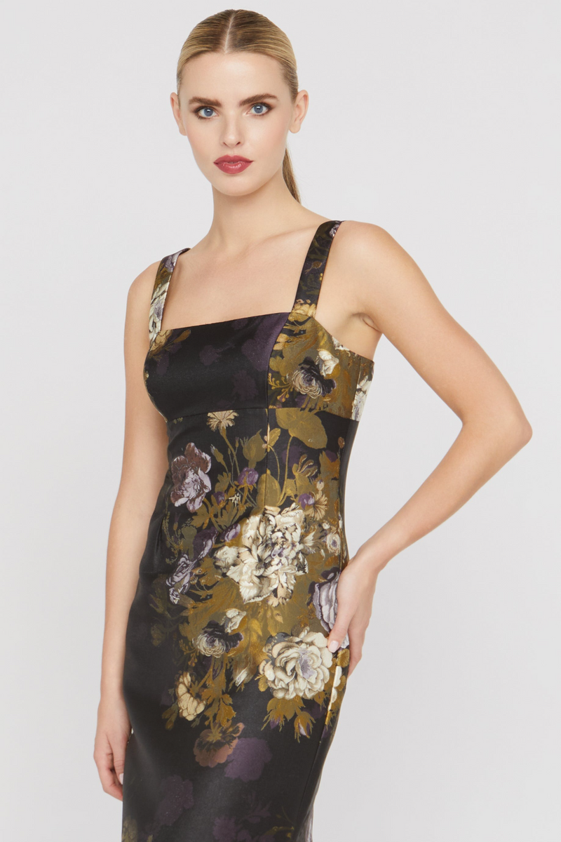 Dark Slate Gray Lilith | Column Gown Formal Gown