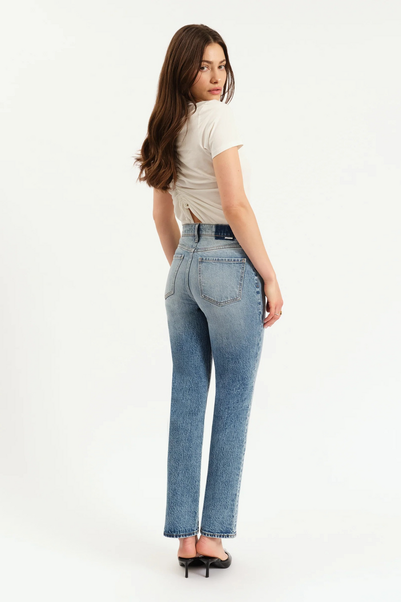 White Smoke Smarty Pants High Rise Slim Straight | Face To Face Jeans