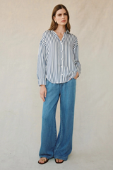 Gray Oversized Button Down Shirt