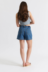 Lavender Coronado Pleated Short | Montage Denim Shorts