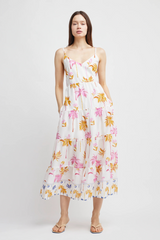 Lavender Kali Maxi Dress in Palm Print Maxi Dress