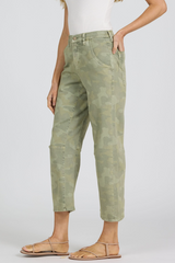 Light Gray Lasso High Rise Barrel Jean | Riviera Camo Jeans