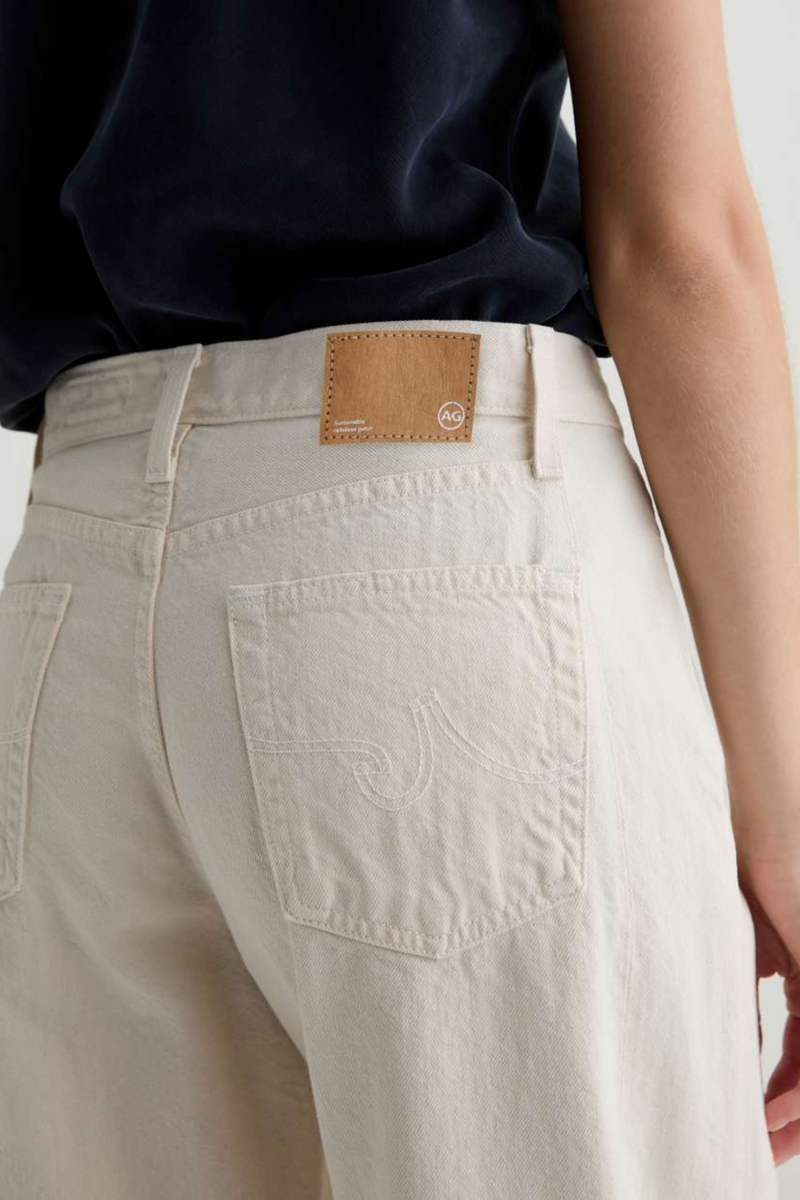 Dark Gray Hattie Crop High Rise Barrel | Opal Stone Jeans