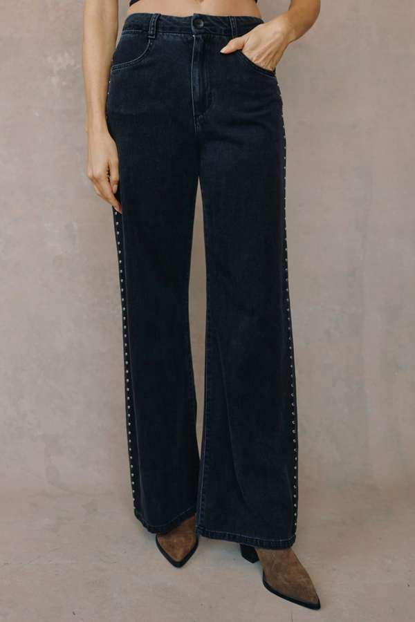 Rosy Brown Anya Studded Vintage Jean | Moon Shadow Jeans