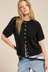 Black Wren Short Sleeve Cardigan Cardigan