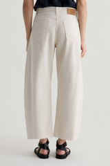 Light Gray Hattie Crop High Rise Barrel | Opal Stone Jeans