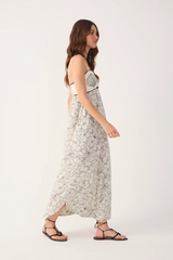 Misty Rose Off White Shell Vibe Embroidered Maxi Dress Maxi Dress