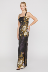 Light Gray Lilith | Column Gown Formal Gown