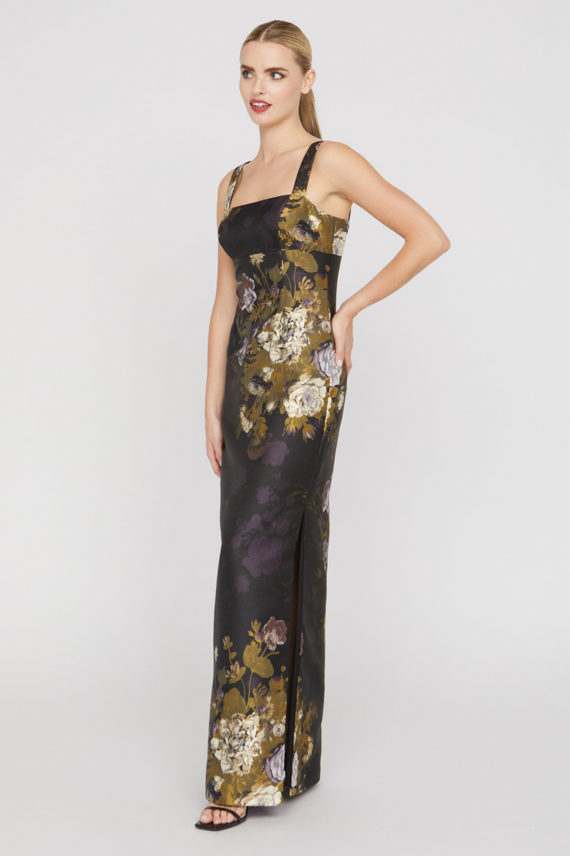 Light Gray Lilith | Column Gown Formal Gown