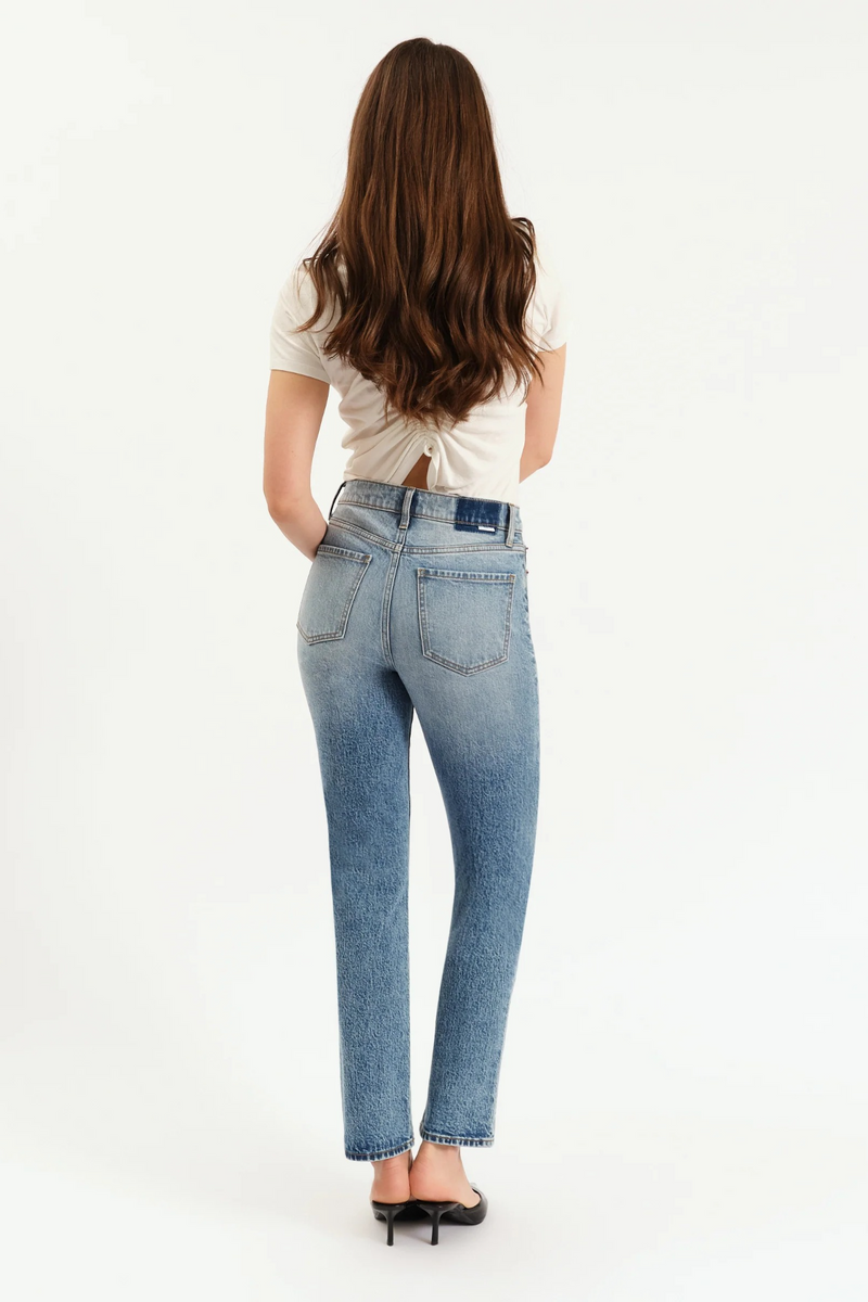 White Smoke Smarty Pants High Rise Slim Straight | Face To Face Jeans