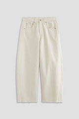 Light Gray Hattie Crop High Rise Barrel | Opal Stone Jeans