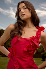 Dark Red Liva Mini Dress Mini Dress