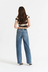 White Smoke Keeper Low Rise Straight | Heartbeat Jeans