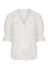 Lavender Greta Ruffled Blouse Blouse