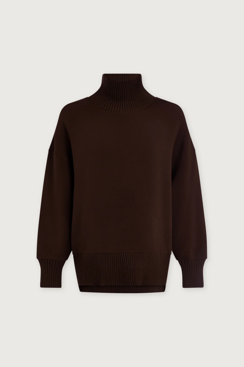 Beige Baker High Neck Sweat Sweatshirt