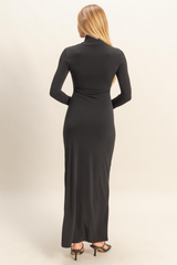 Dark Slate Gray Hoyt Turtleneck Maxi Dress Maxi Dress